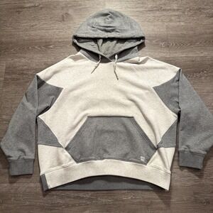 Wilson Hoodie Womens Small Gray Colorblock Pullover‎ Crop Fleece Outdoor Adult